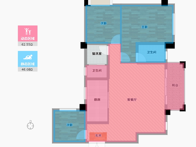 贵州省-铜仁市-保利明珠-99.93-户型库-动静分区