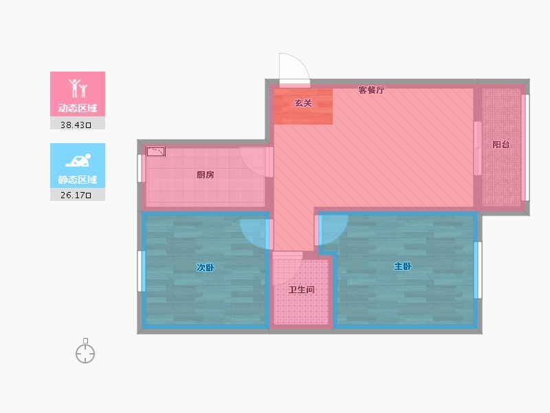 河南省-南阳市-三杰盛世城-55.38-户型库-动静分区