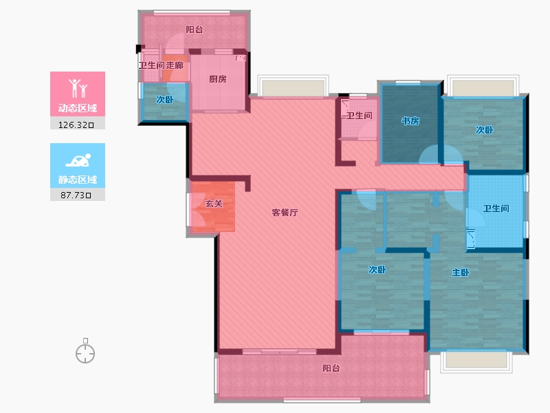 贵州省-遵义市-仁怀碧桂园-190.00-户型库-动静分区