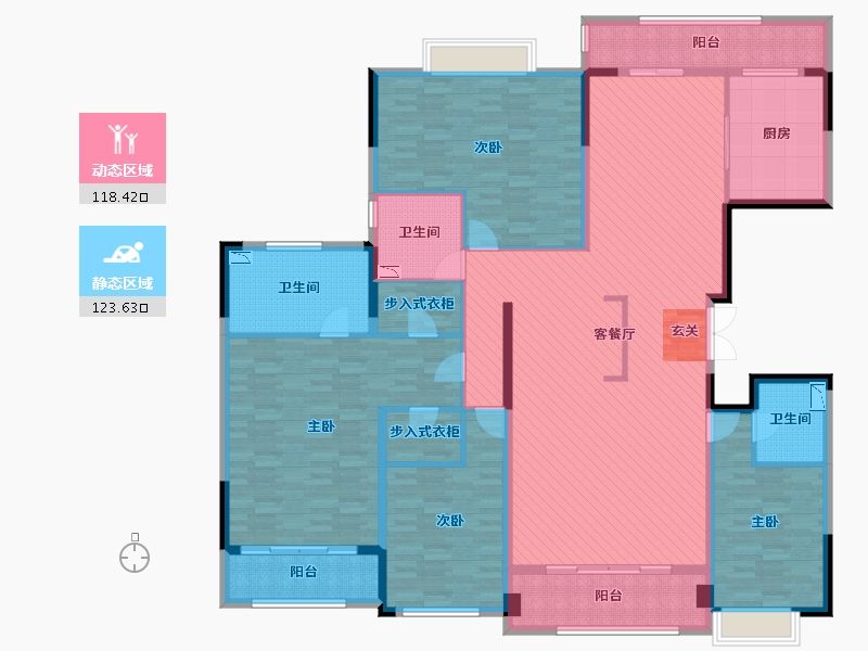 浙江省-衢州市-碧桂园府前一号-217.63-户型库-动静分区