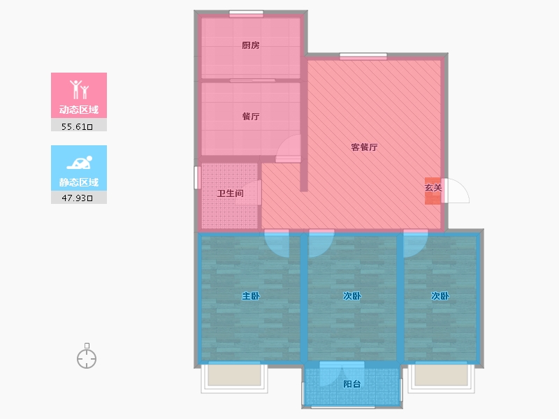 山西省-晋中市-昔阳北湾新城-91.14-户型库-动静分区