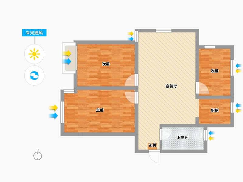 安徽省-宿州市-天鹅湾国际滨水社区-78.17-户型库-采光通风