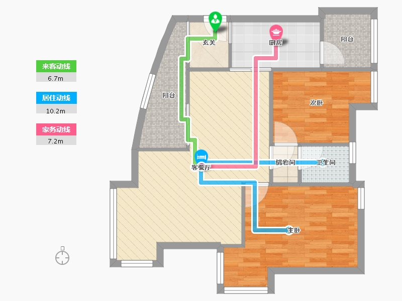 四川省-成都市-麓山国际社区-68.63-户型库-动静线