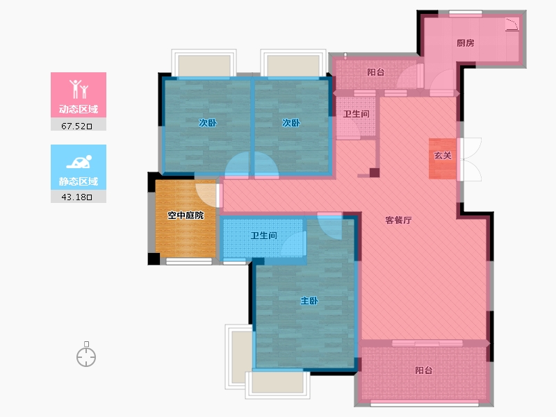 广东省-云浮市-翰林华府-102.08-户型库-动静分区