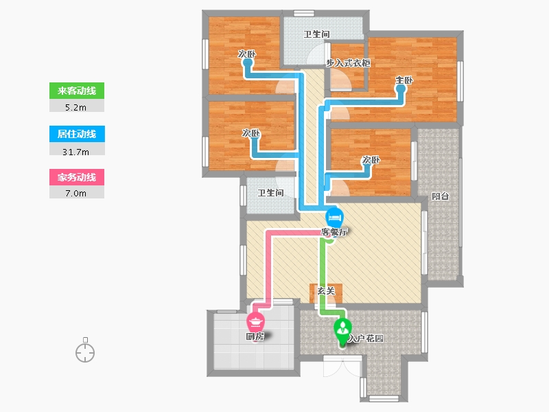 贵州省-遵义市-桐梓县俊逸天下-106.86-户型库-动静线