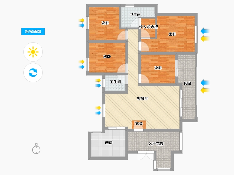 贵州省-遵义市-桐梓县俊逸天下-106.86-户型库-采光通风