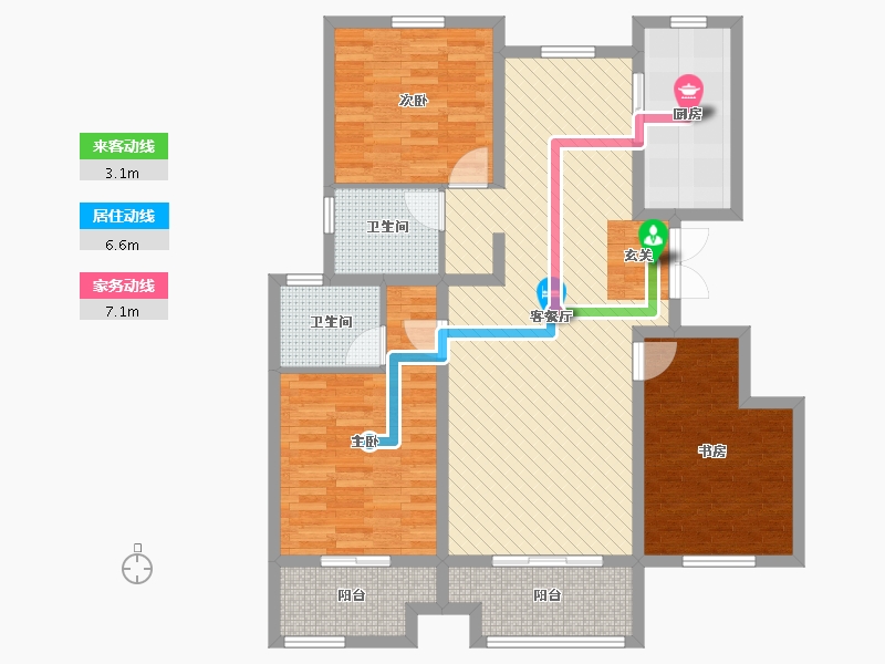 河北省-廊坊市-化辛小区-110.51-户型库-动静线