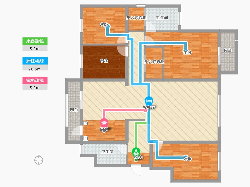 河北省-唐山市-华理家园-148.38-户型库-动静线