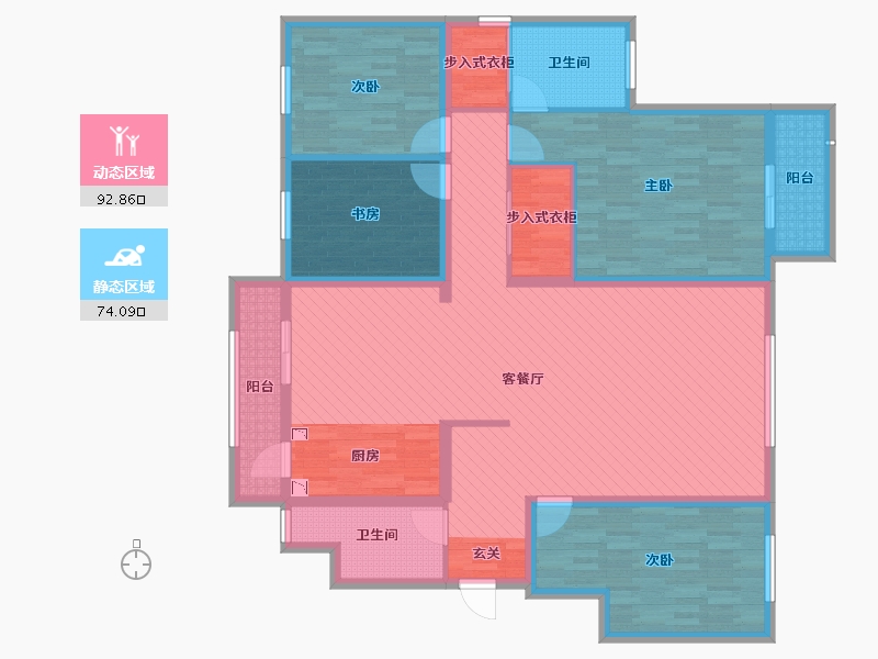 河北省-唐山市-华理家园-148.38-户型库-动静分区