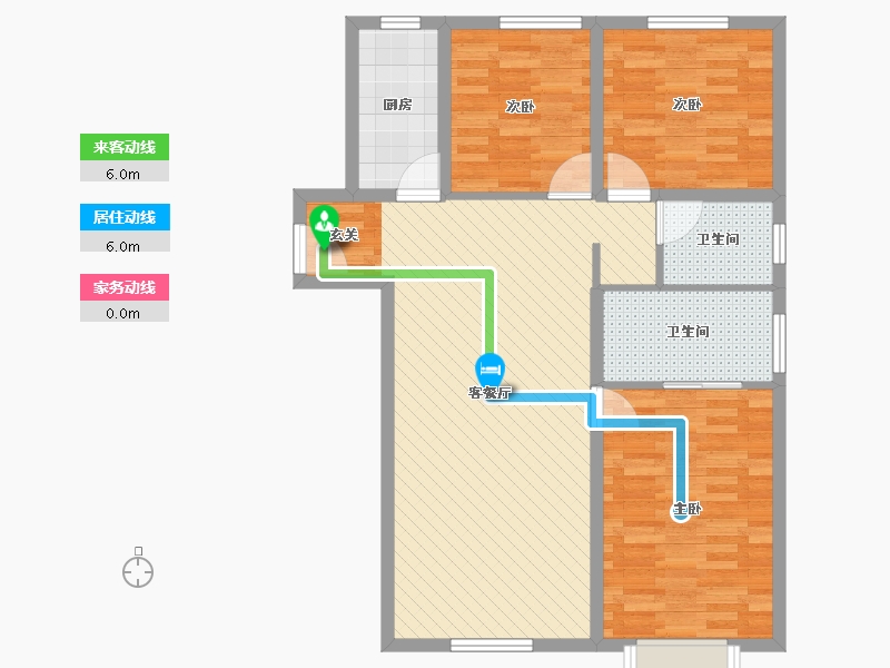 新疆维吾尔自治区-乌鲁木齐市-中海天悦府-88.19-户型库-动静线