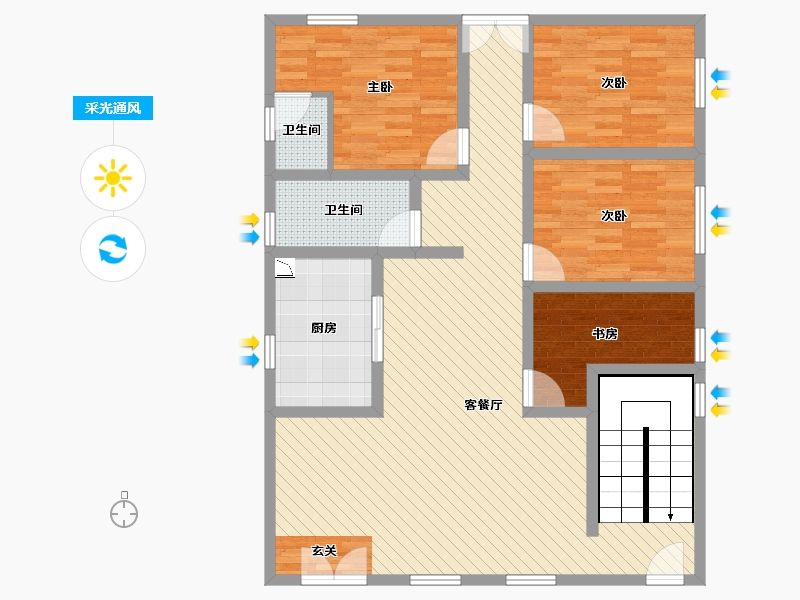 广东省-梅州市-五华棉洋镇-113.63-户型库-采光通风