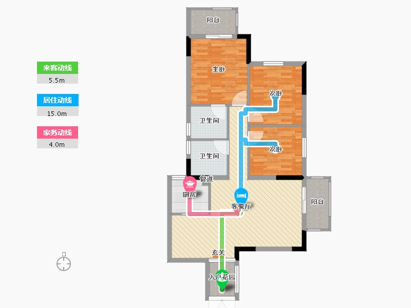 江西省-赣州市-香格里拉-86.04-户型库-动静线