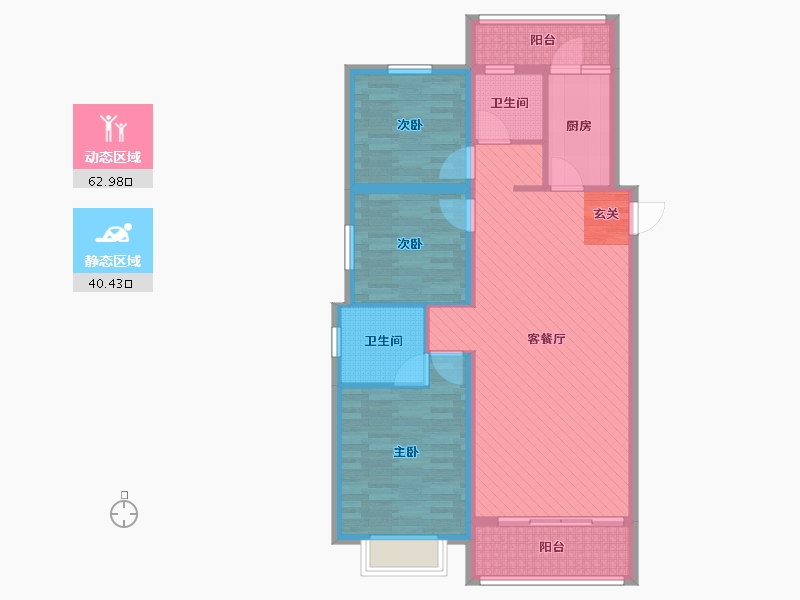 湖南省-怀化市-公园1号-91.02-户型库-动静分区