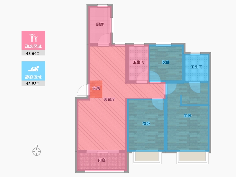 河北省-石家庄市-百合御景城-79.19-户型库-动静分区