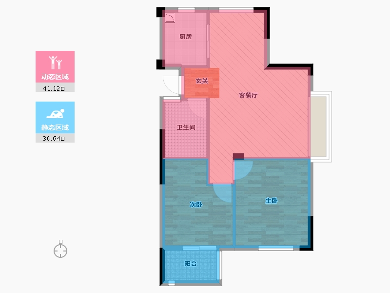 安徽省-宣城市-绿宝江南春天-64.15-户型库-动静分区