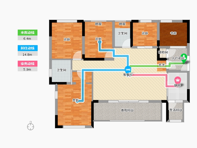 四川省-宜宾市-海翔光明春天-118.76-户型库-动静线