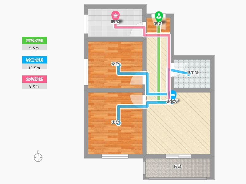 陕西省-西安市-安诚御花苑-57.00-户型库-动静线