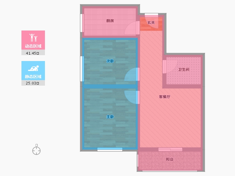 陕西省-西安市-安诚御花苑-57.00-户型库-动静分区