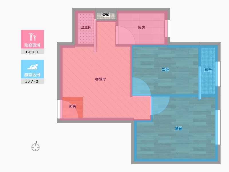 北京-北京市-京投发展公园悦府-34.61-户型库-动静分区