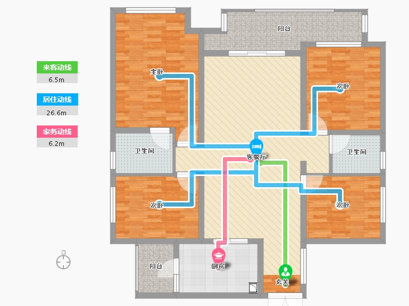 重庆-重庆市-昱湖壹号-120.12-户型库-动静线