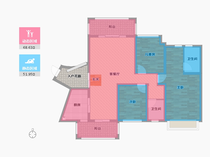 湖南省-郴州市-紫金缘-110.61-户型库-动静分区