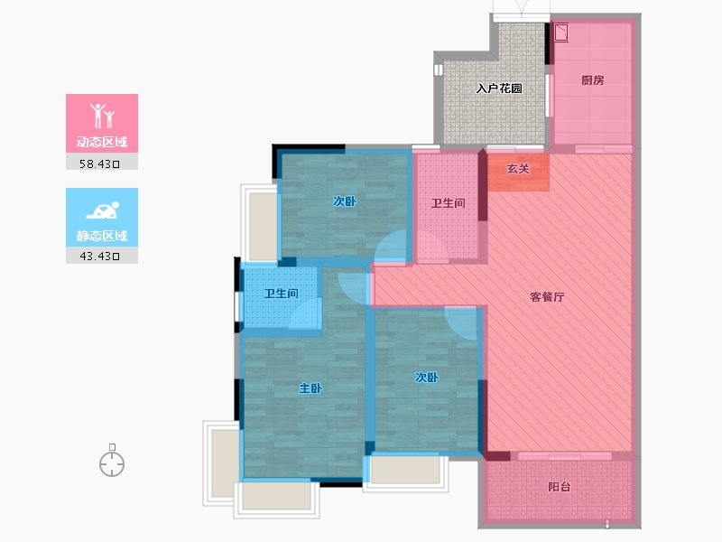 四川省-遂宁市-滨江尚郡-96.28-户型库-动静分区