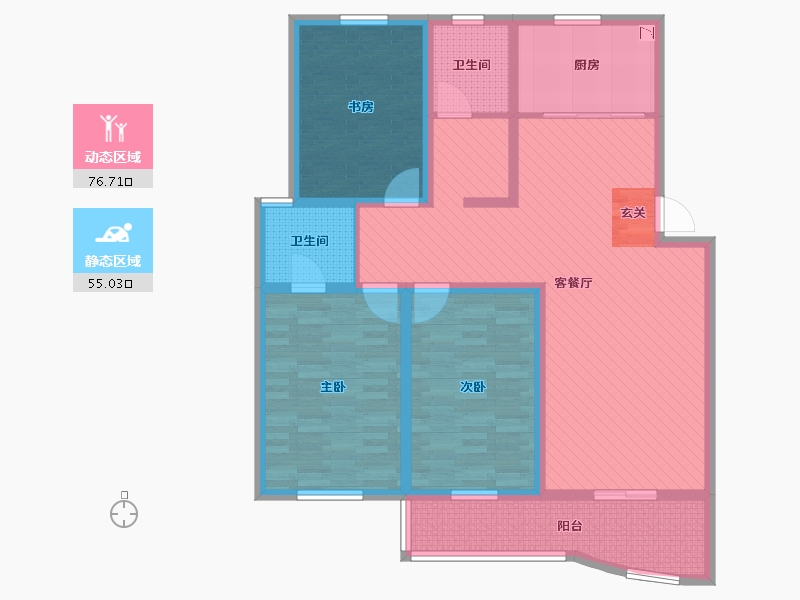 安徽省-淮北市-华佳梅苑-116.25-户型库-动静分区