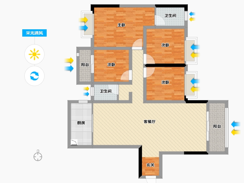 贵州省-黔西南布依族苗族自治州-新锦城-108.42-户型库-采光通风