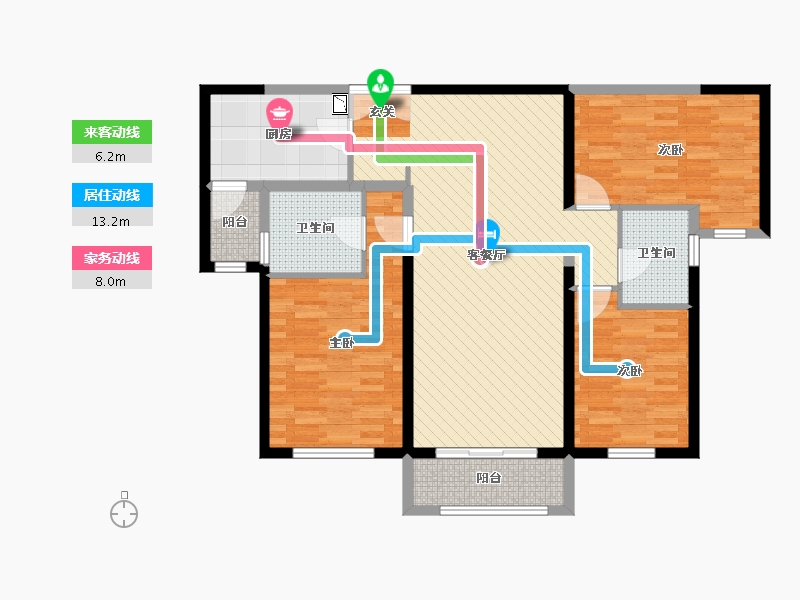 陕西省-西安市-金地西沣公元-101.65-户型库-动静线