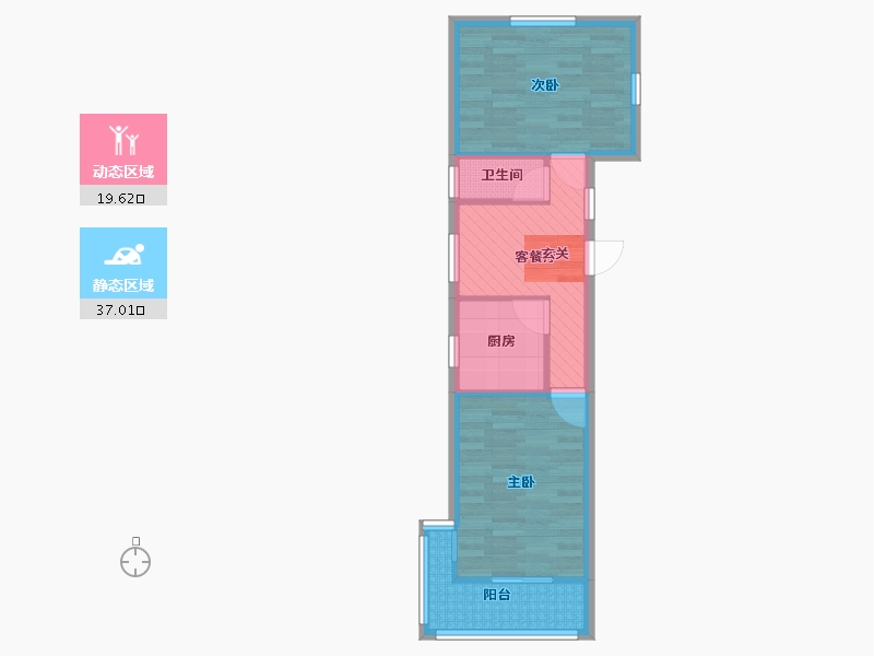 上海-上海市-宜川五村-49.50-户型库-动静分区