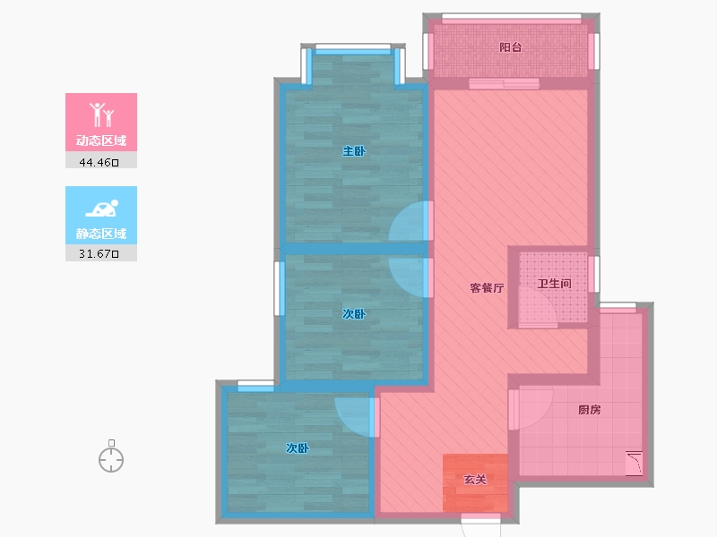 河南省-郑州市-青屏山城-64.81-户型库-动静分区