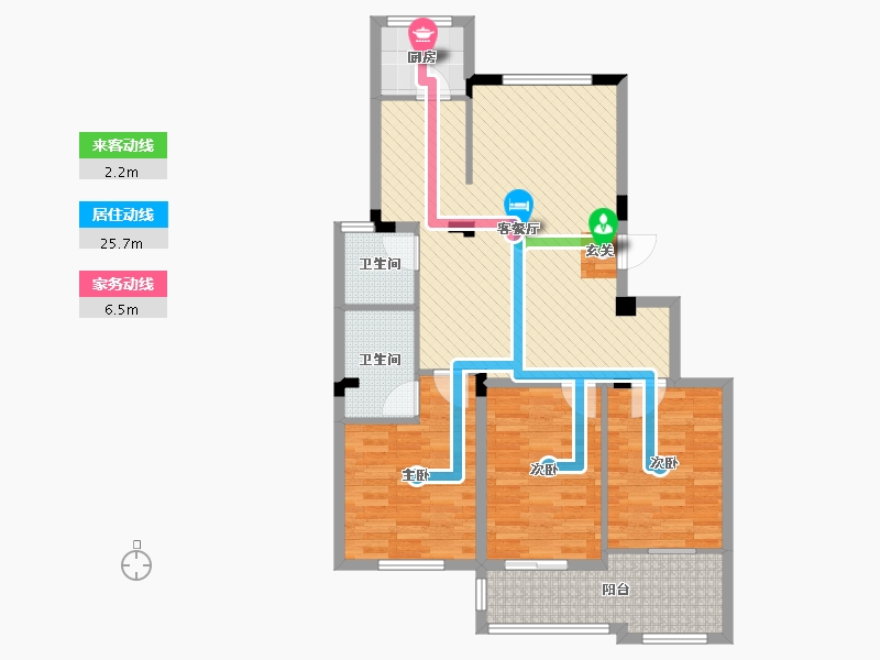 江苏省-南通市-海安泰宁翠竹园-96.41-户型库-动静线