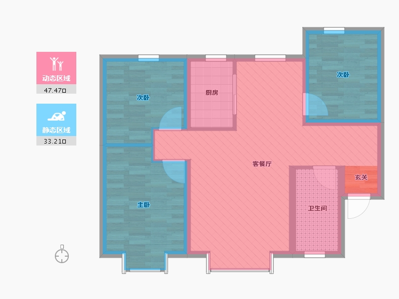 新疆维吾尔自治区-乌鲁木齐市-伊水湾-71.21-户型库-动静分区