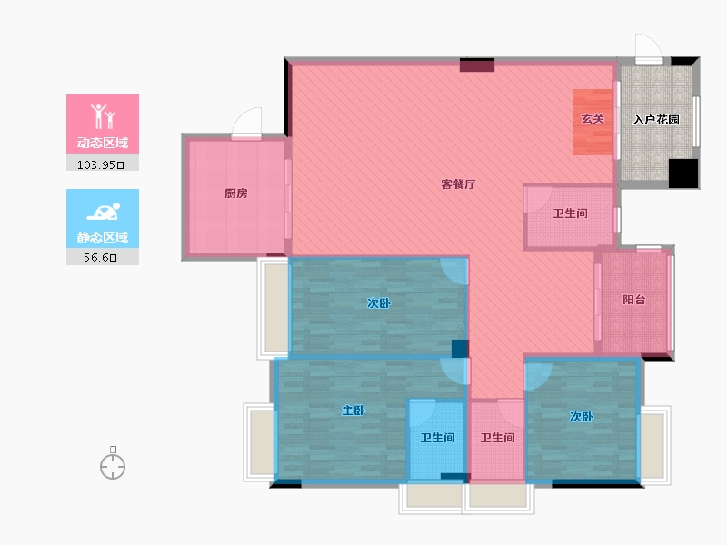 广东省-汕头市-西门玉西路1幢-154.66-户型库-动静分区