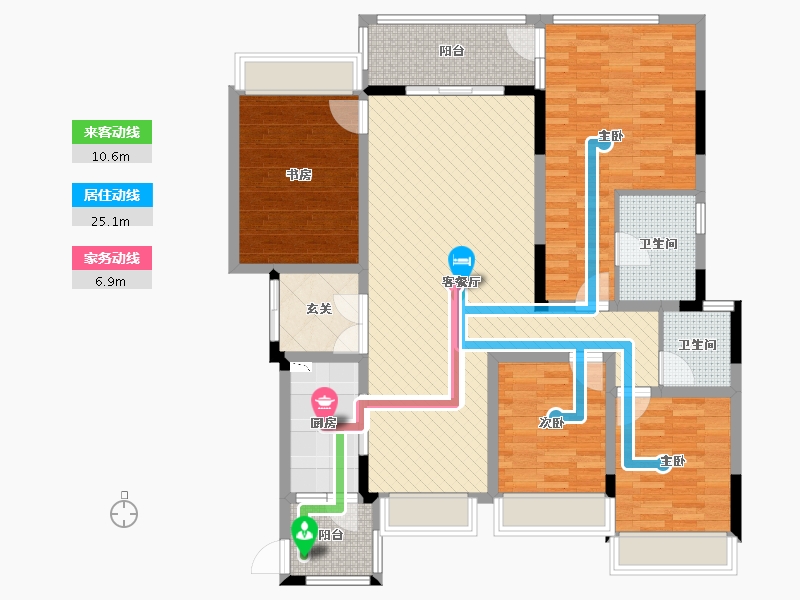 四川省-成都市-融创香璟台-126.66-户型库-动静线