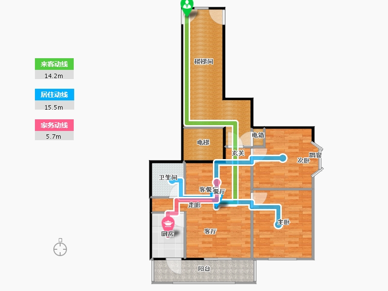 北京-北京市-馨港庄园幸福城-83.77-户型库-动静线