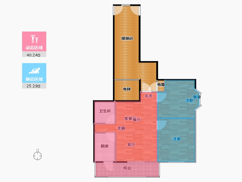 北京-北京市-馨港庄园幸福城-83.77-户型库-动静分区