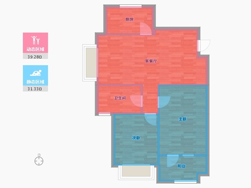 山东省-烟台市-城发泰颐新城-64.05-户型库-动静分区