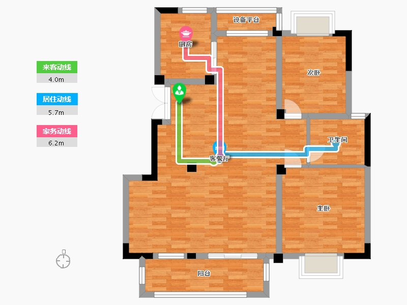 江苏省-南通市-海棠湾-91.20-户型库-动静线