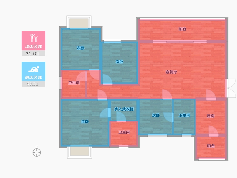 四川省-成都市-合谊万璟台-112.84-户型库-动静分区