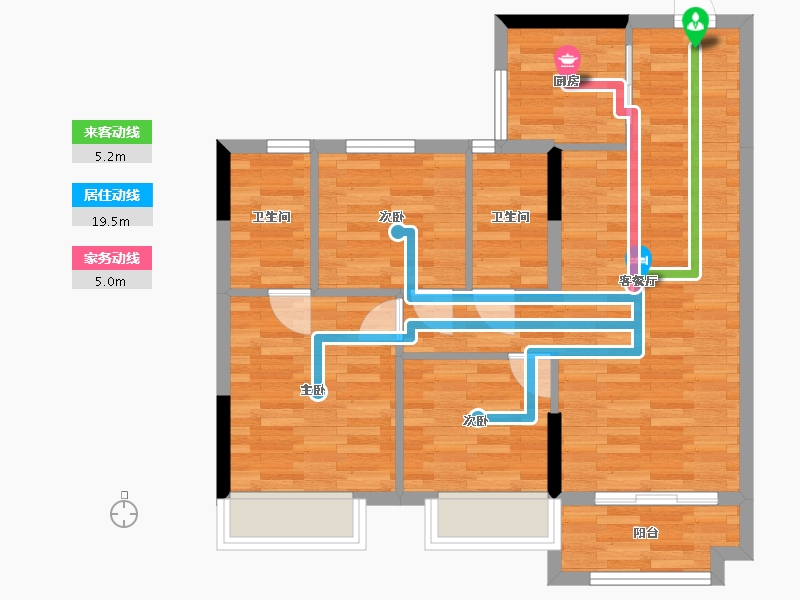 浙江省-湖州市-壁桂园-72.54-户型库-动静线