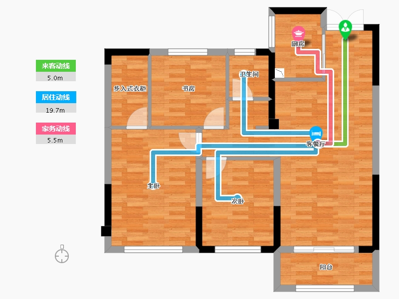 甘肃省-庆阳市-嘉晋玥府-79.90-户型库-动静线