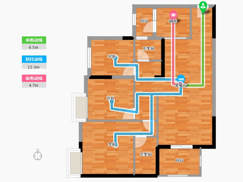 四川省-德阳市-正成南庭-85.28-户型库-动静线