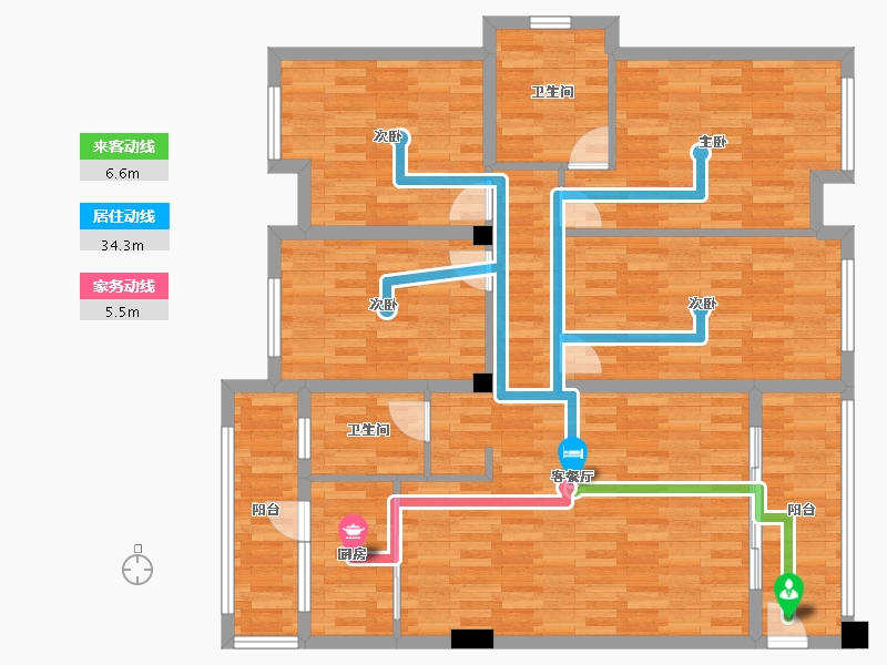 福建省-泉州市-万盛凤凰城-120.06-户型库-动静线