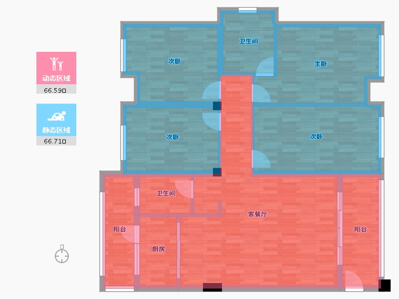 福建省-泉州市-万盛凤凰城-120.06-户型库-动静分区