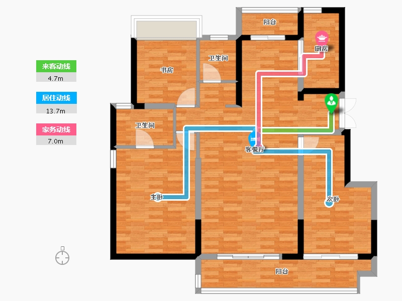 湖北省-荆州市-曲池东院-103.02-户型库-动静线