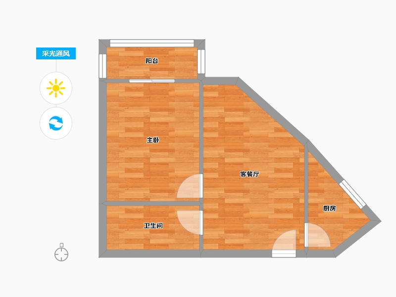 北京-北京市-晨月园-39.54-户型库-采光通风