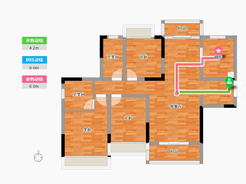 湖南省-株洲市-水木十里春风-95.37-户型库-动静线