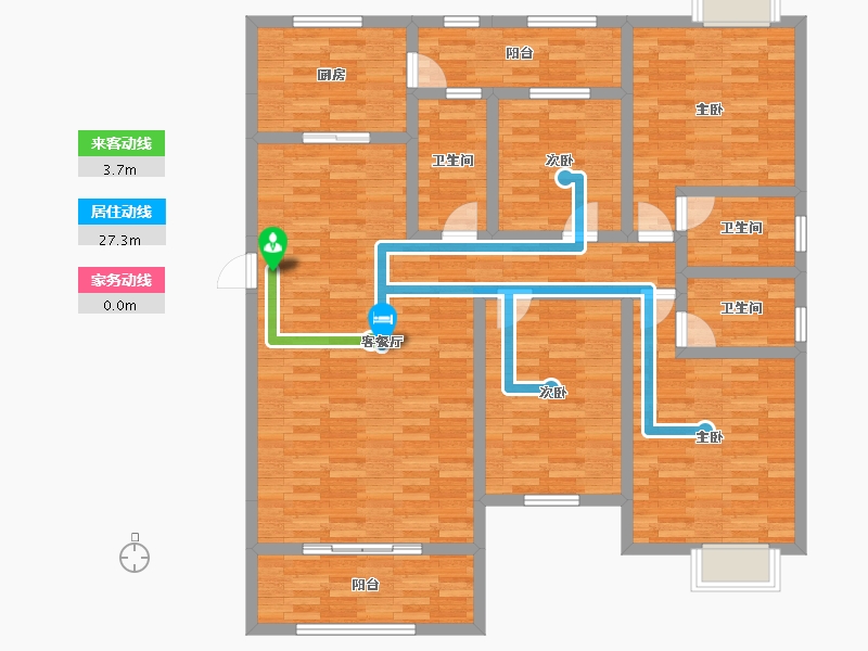 四川省-巴中市-凯莱国际社区-133.72-户型库-动静线