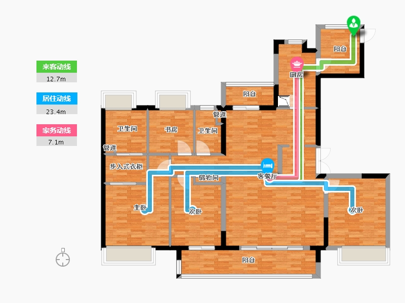 江西省-南昌市-绿地中央公园-126.40-户型库-动静线